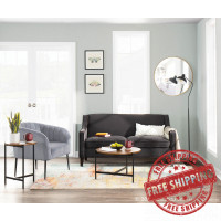 Lumisource LS-DARBYFL BK Darby Contemporary Floor Lamp in Black Metal
